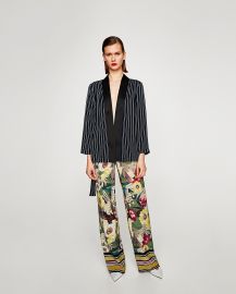 Zara Striped Satin Kimono at Zara